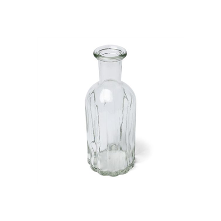 Vase ciselé en verre 19 x 7.5cm
