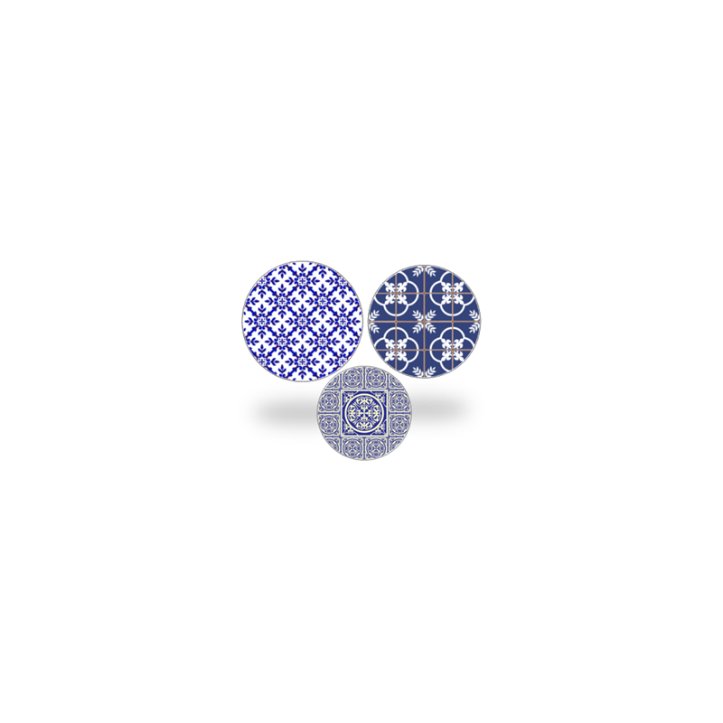 Mobiles Portugal Azulejos x3 R/V - carton - Diam. 30-20-20cm
