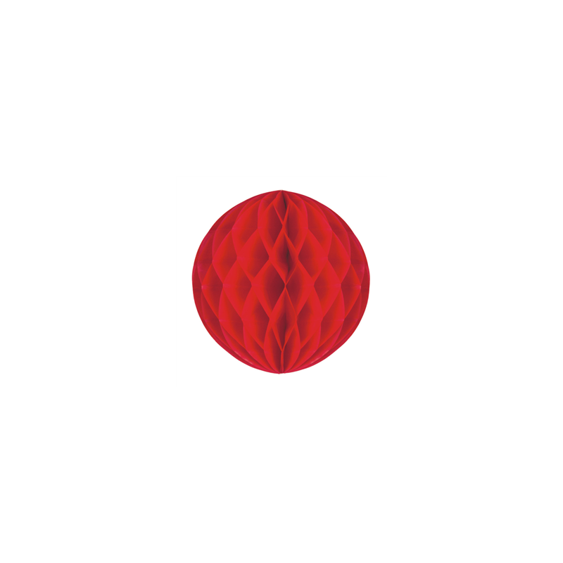 Boule rouge papier - Diam. 30cm