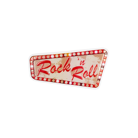 Décoration murale PLASTIQUEthermoformé Rock 'n Roll 33 x 60 cm