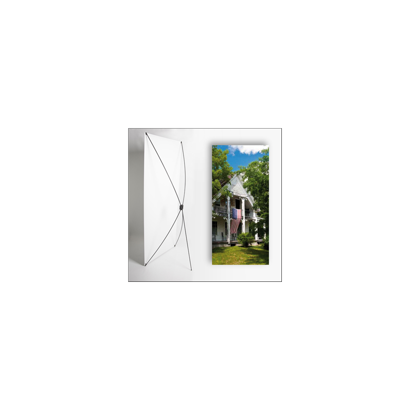 Kakemono Louisiane Maison - 180 x 80 cm - Toile M1 avec structure  X- Banner
