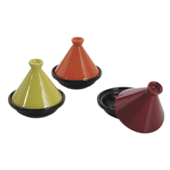 Mini plat à tajine en céramique - Diam. 10cm (coloris assortis)