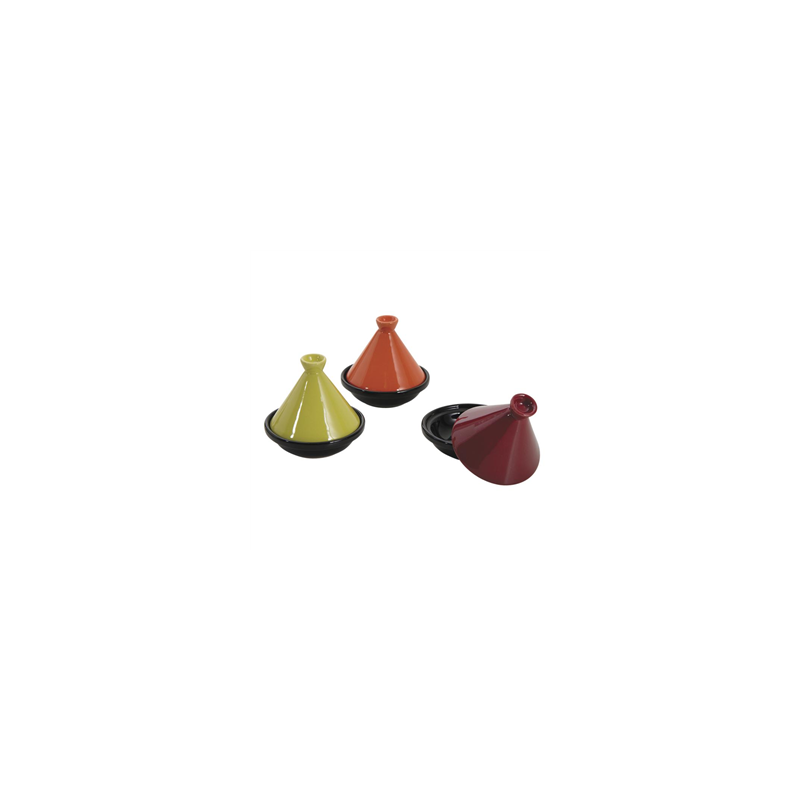Mini plat à tajine en céramique - Diam. 10cm (coloris assortis)