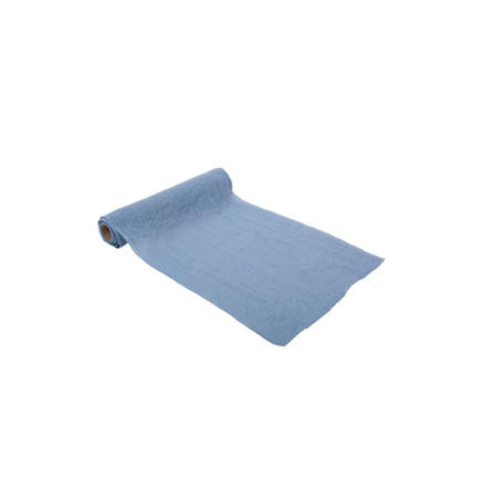 Chemin de table mousseline bleu pastel 28cm x 5m