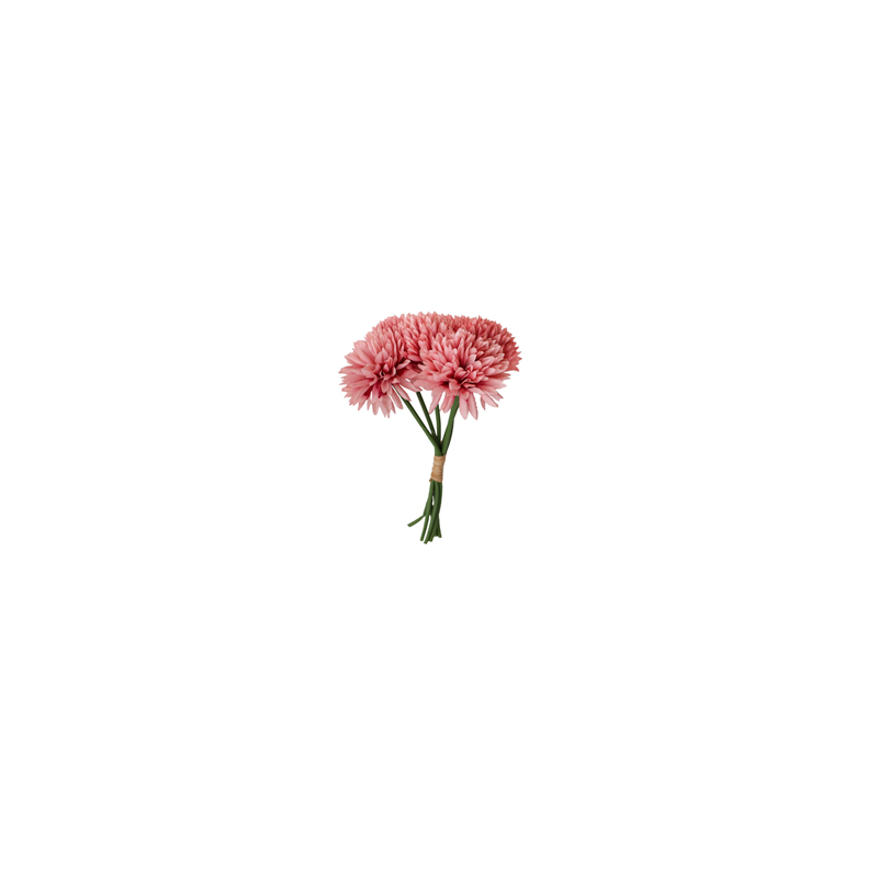 Bouquet de 6 dahlias vieux rose - Haut. 26cm