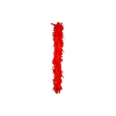 Boa rouge plumes - Long. 180cm