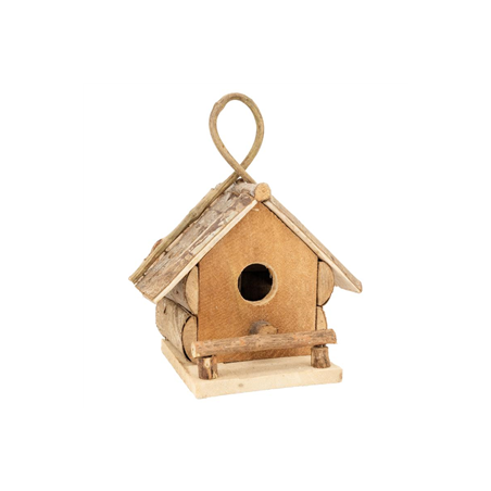 Nichoir à oiseaux en bois flotté à suspendre 17 x 10 x 19cm (modèle aléatoire)