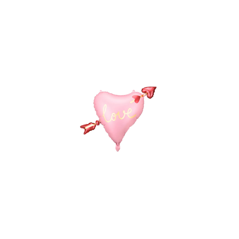 Ballon en aluminium Coeur avec flèche 76 x 55cm