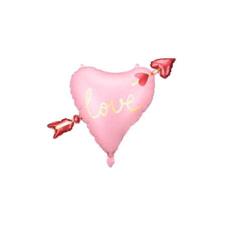 Ballon en aluminium Coeur avec flèche 76 x 55cm