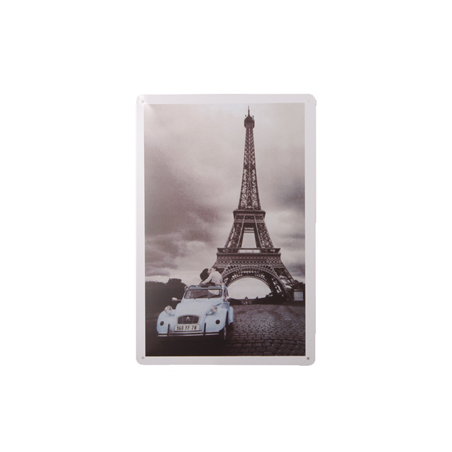 Plaque métal TOUR EIFFEL - 20 x 30cm