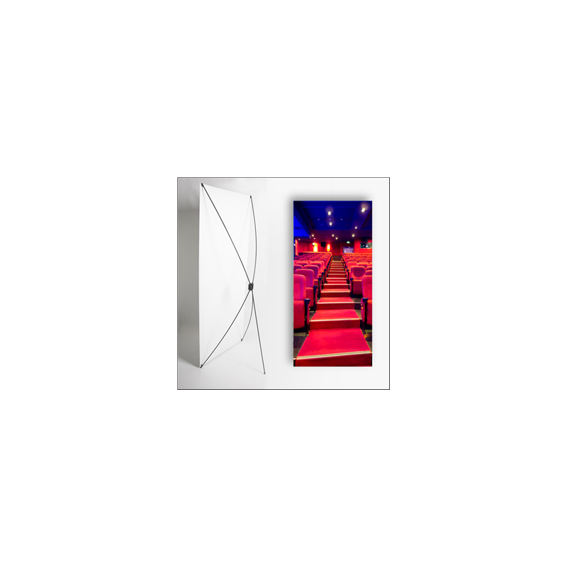 Kakemono Cinéma - 180 x 80 cm - Toile M1 avec structure X- Banner