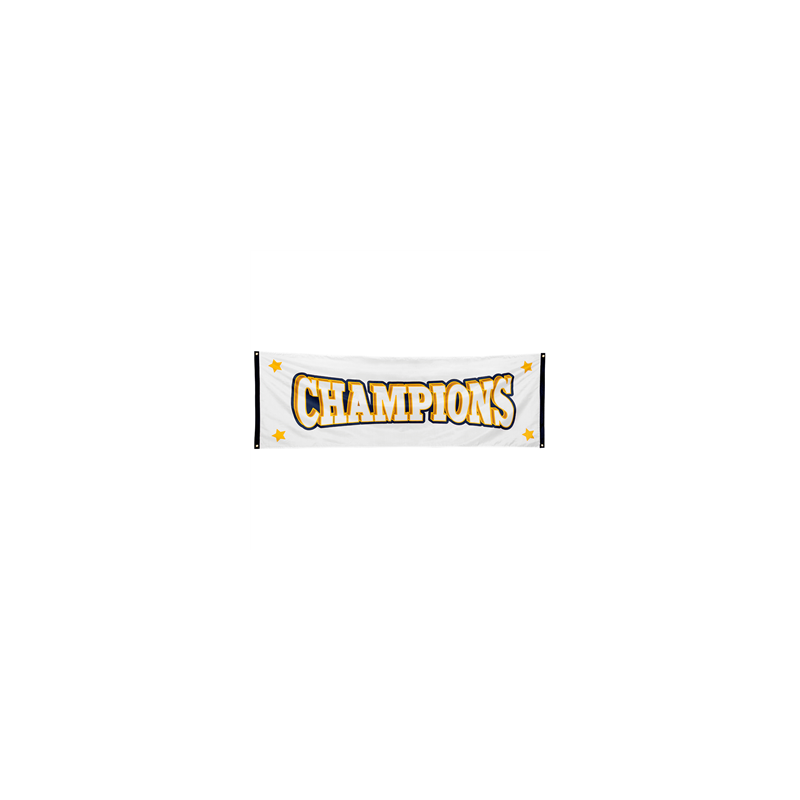 Bannière polyester 'Champions' 74 x 220 cm