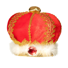 Couronne royale tissu - Larg. 21cm Haut. 39cm