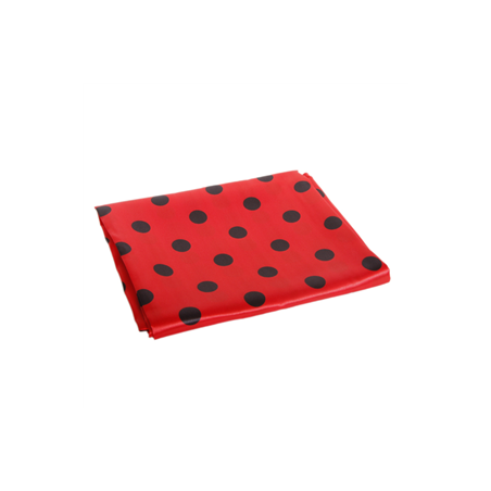 Tissu Carmen rouge à points noirs - coupe de 2m - Larg. 140cm