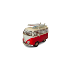 Combi Van avec surfs sur le toit - Métal - 20 x 14 x 10 cm