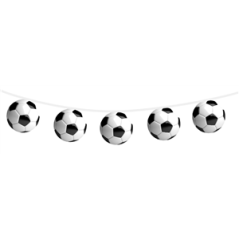 Guirlande 15 fanions ballons de foot (Diam. 19 cm) / Longueur 5 m