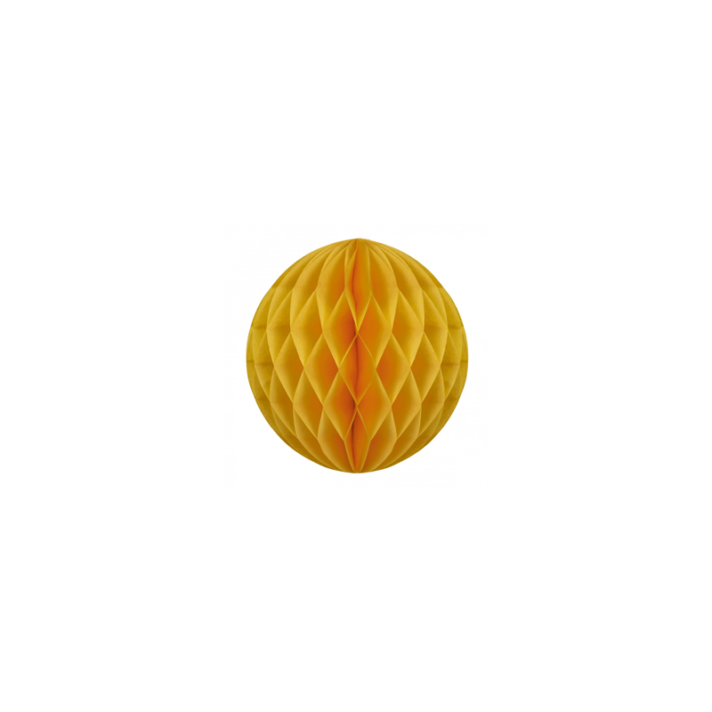 Boule jaune moutarde papier - Diam. 20cm