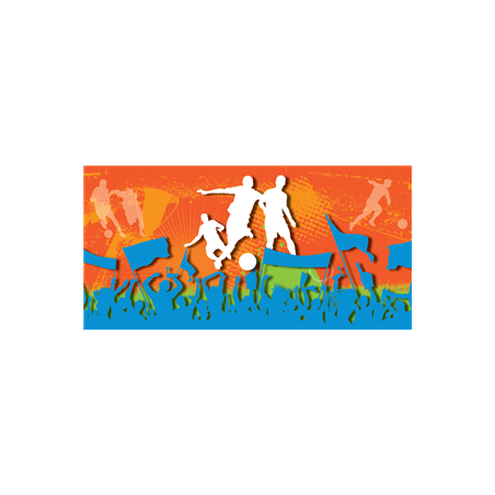 Panoramique Foot 3 sur chevalet - PVC 3mm - ignifuge M1 - 60 x 30 cm