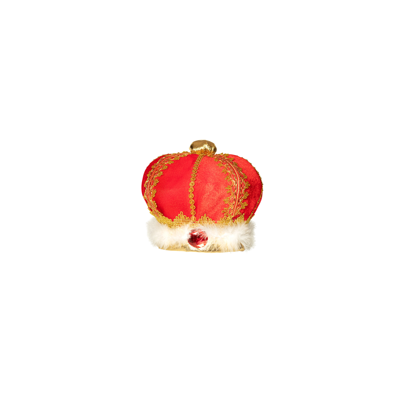 Couronne royale tissu - Larg. 21cm Haut. 39cm