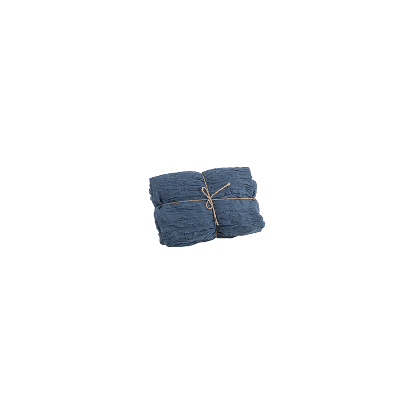 Chemin de table Cheesecloth bleu orage 90cm x 3m