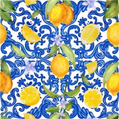 Visuel imprimé Carreau de faïence italienne 1 - 20x20 cm sur FOREX
