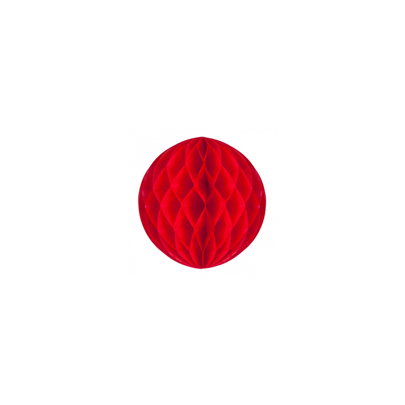 Boule rouge papier - Diam. 20cm