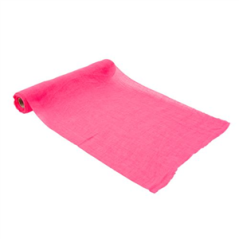 Chemin de table rose fluo mousseline 28cm x 5m
