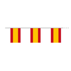 Guirlande drapeaux Espagne 10 fanions 21 x 30cm - papier Long. 420cm