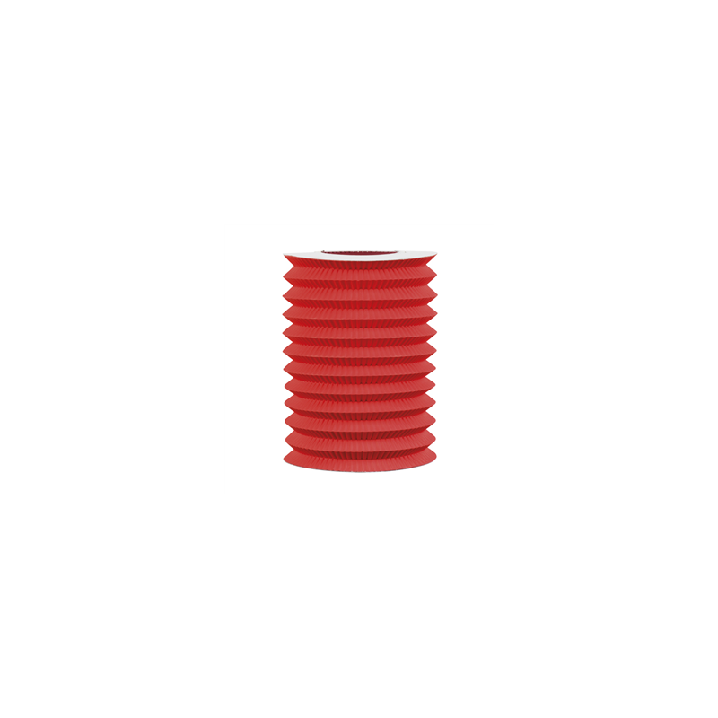 Lampion cylindrique rouge papier - Diam. 15cm