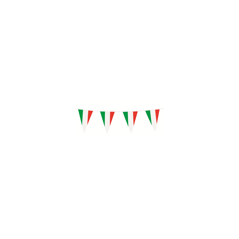 Guirlande Italie fanions 20 x 30cm - PLASTIQUELong. 10M (recto)