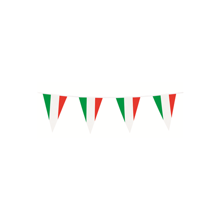 Guirlande Italie fanions 20 x 30cm - PLASTIQUELong. 10M (recto)