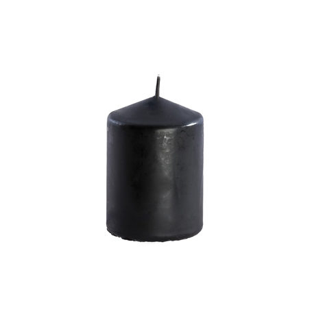 Bougie cylindrique noire 6 x 10 cm