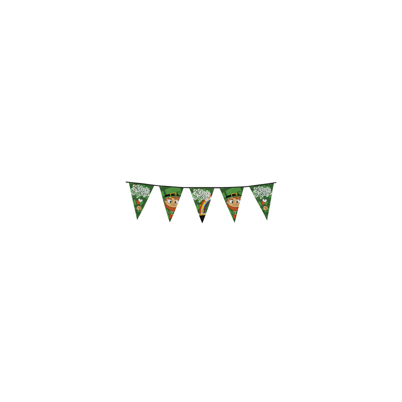Guirlande Saint Patrick fanions 45 x 30cm - PLASTIQUELong. 8m