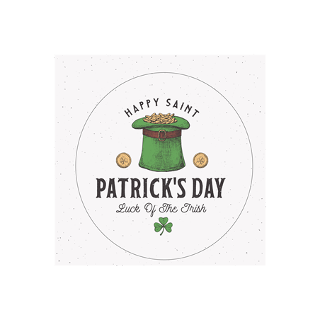 Badge métallique St Patrick's Day - Diam 65mm
