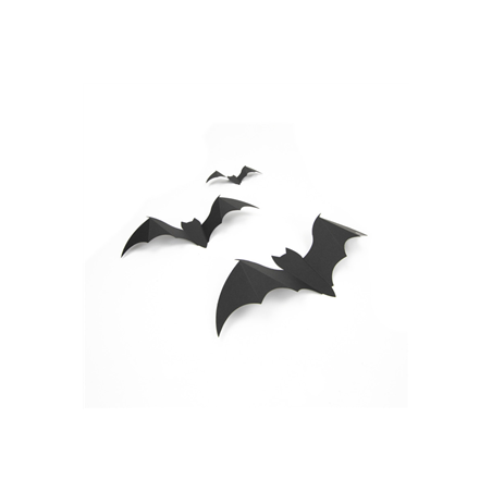Lot de 35 chauve-souris effet 3d (4 tailles / max 10 x 31,6cm)