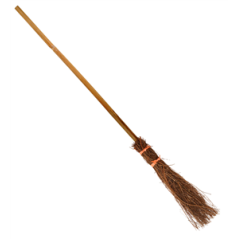 Balai de sorcière 107 cm en bambou et paille