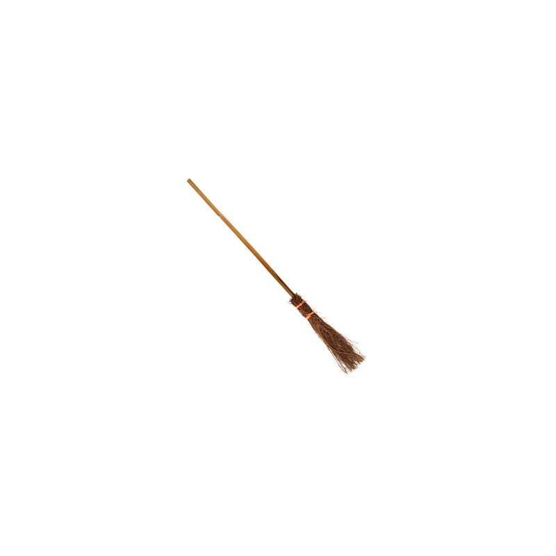 Balai de sorcière 107 cm en bambou et paille