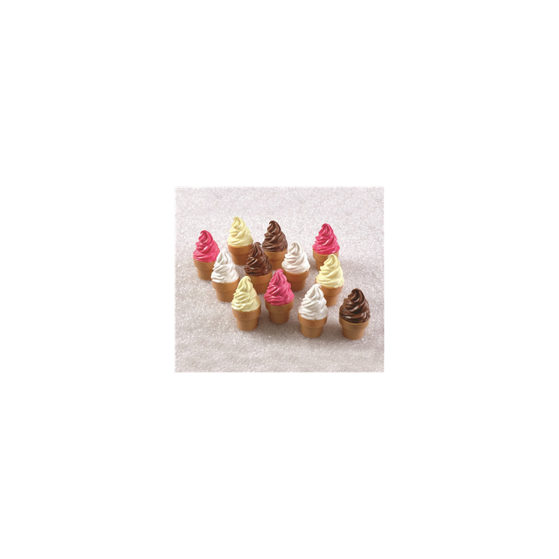 Coupe de glace en plastique 6 x 11 cm à l'unité (coloris aléatoire)