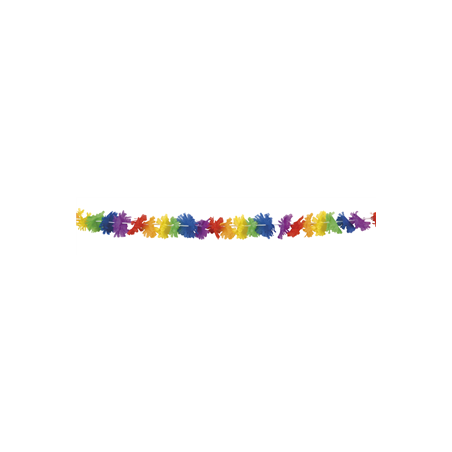 Guirlande de fleurs multicolores - polyester Long. 3m