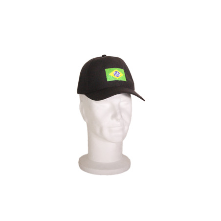 Casquette Brésil polyester - Haut. 13cm Diam. 27cm