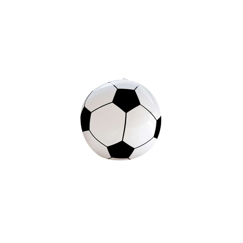 Ballon de foot de 25 cm en PVC noir et blanc
