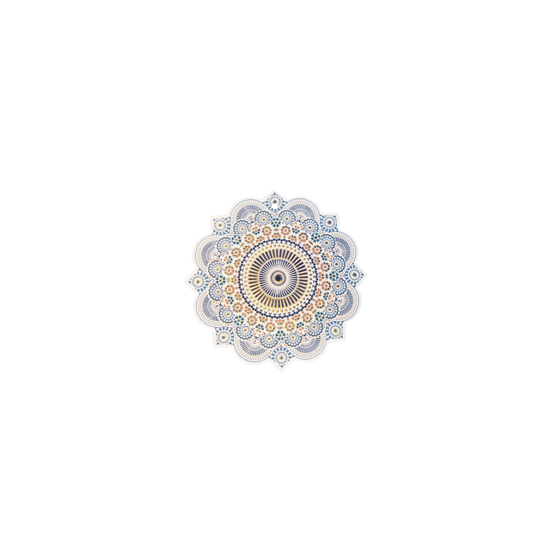 Carreau de mosaïque orientale effet doré 20 x 20cm