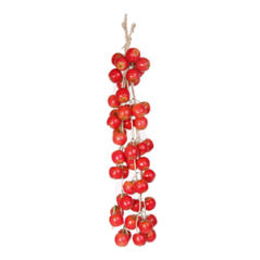 Pommes - tresse x 5 - polystyrène - Long.65cm