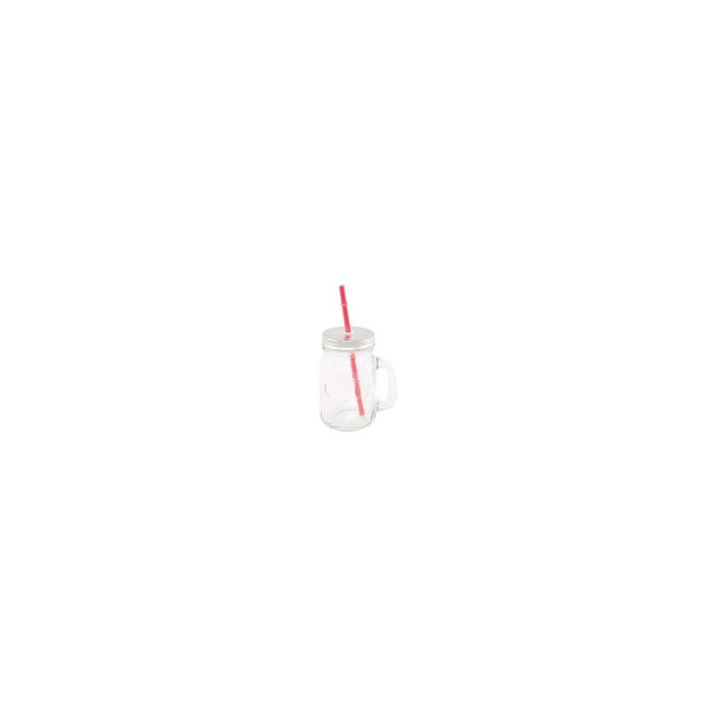 Mini jarre avec paille – 450 ml 19x8x13,5cm