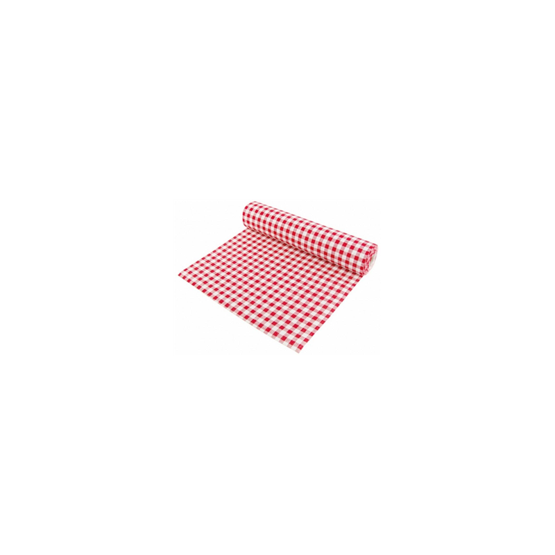 Chemin de table vichy rouge tissu 28cm x 5m