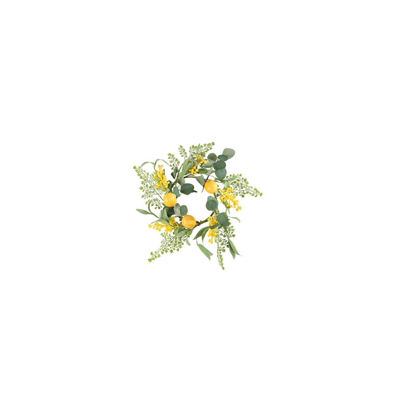 Couronne de mimosa et citrons - Diam. 40cm