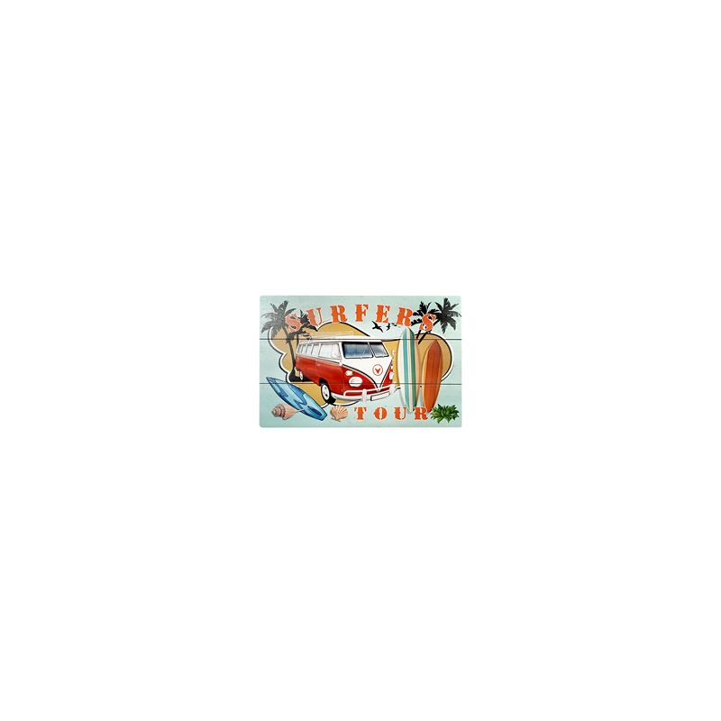Plaque en bois SURFERS TOUR - 60 x 40cm