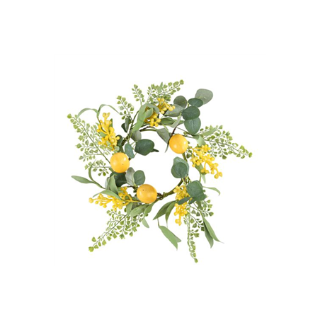 Couronne de mimosa et citrons - Diam. 40cm