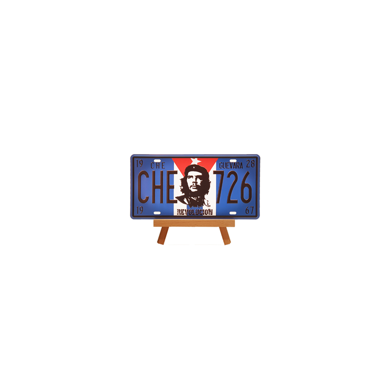 Plaque métal 3D CUBA - 15 x 30cm