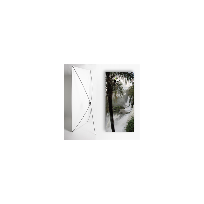 Kakemono AMS Chute d'eau - 180 x 80 cm - Toile M1 avec structure X- Banner